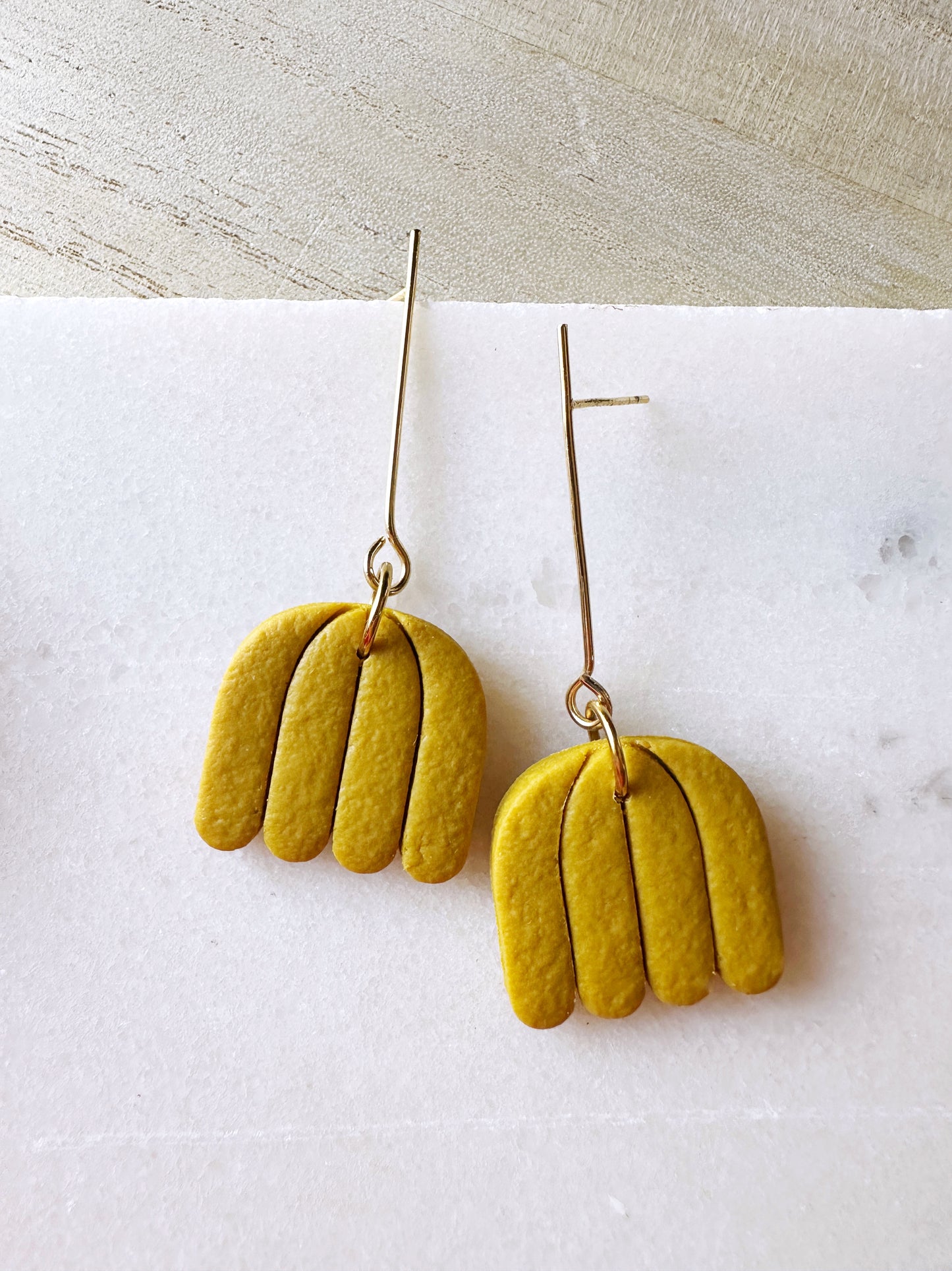 Ochre Upside Down Tulip Earring