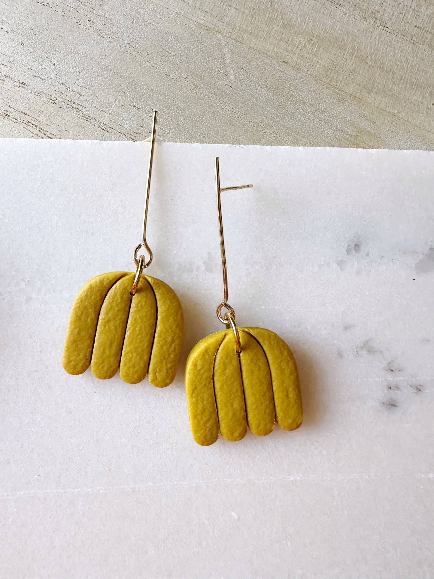 Ochre Upside Down Tulip Earring