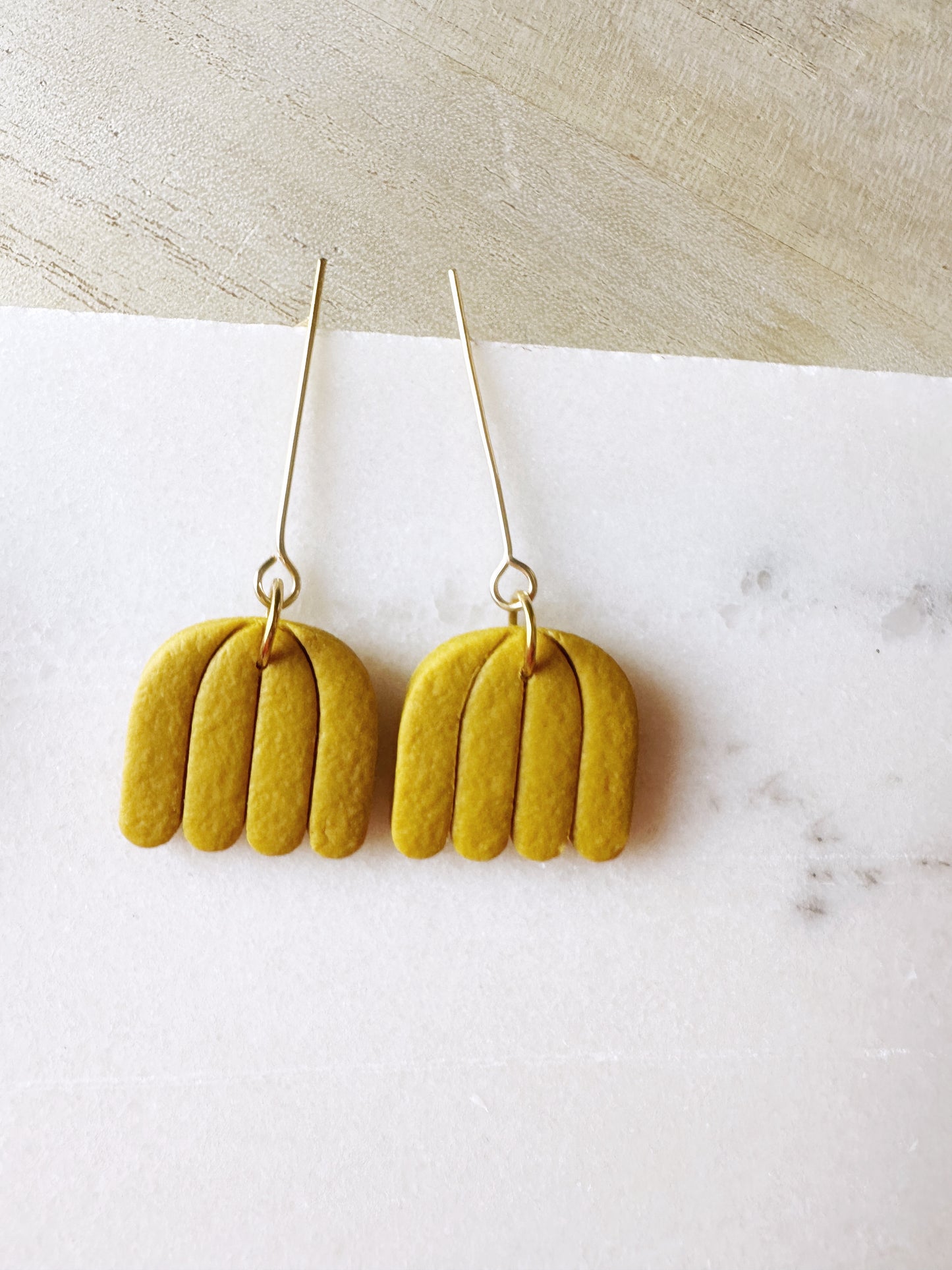 Ochre Upside Down Tulip Earring