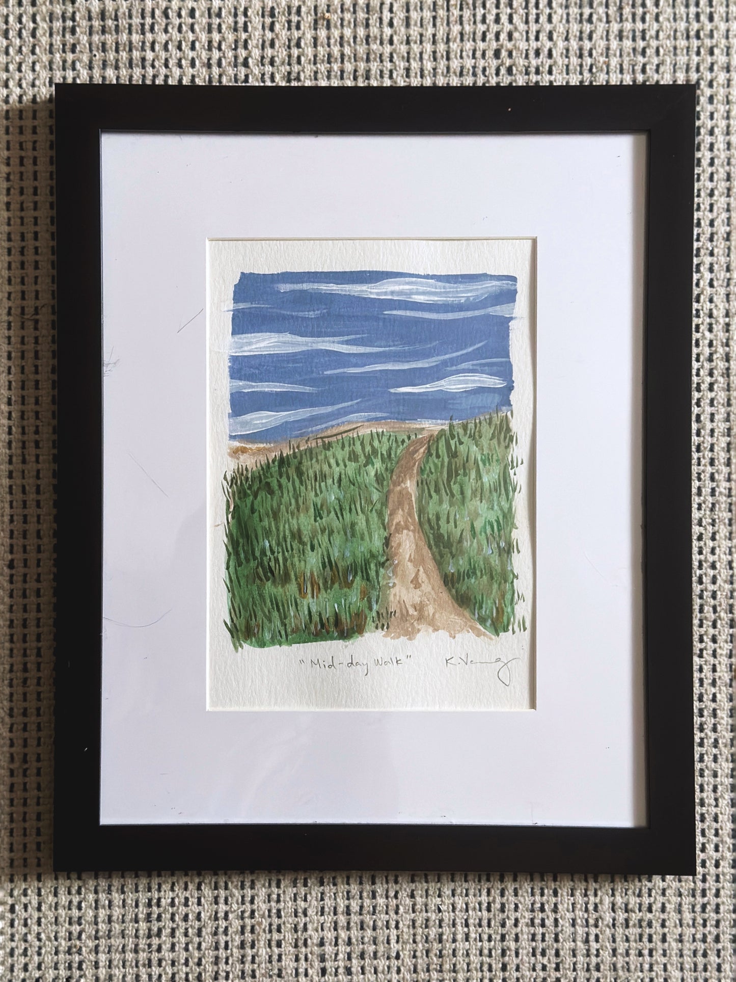Mid-Day Walk Framed Painting