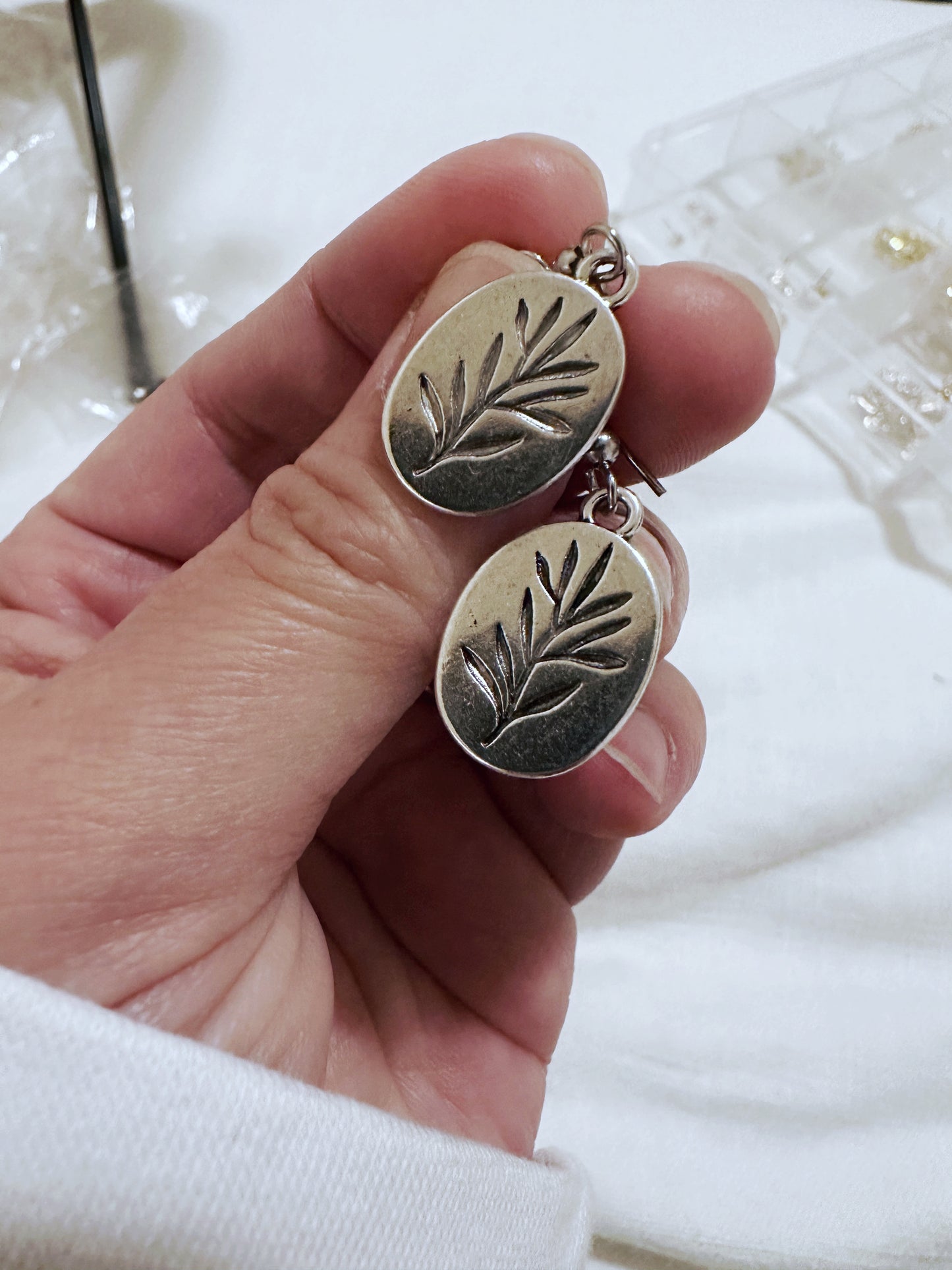 Silver Leaf Earring