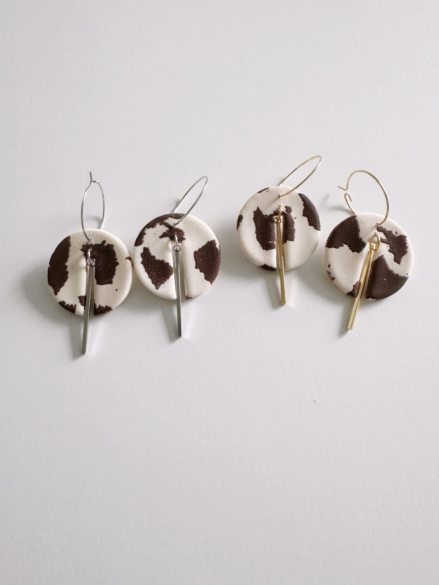 Cow Print Modern Earring