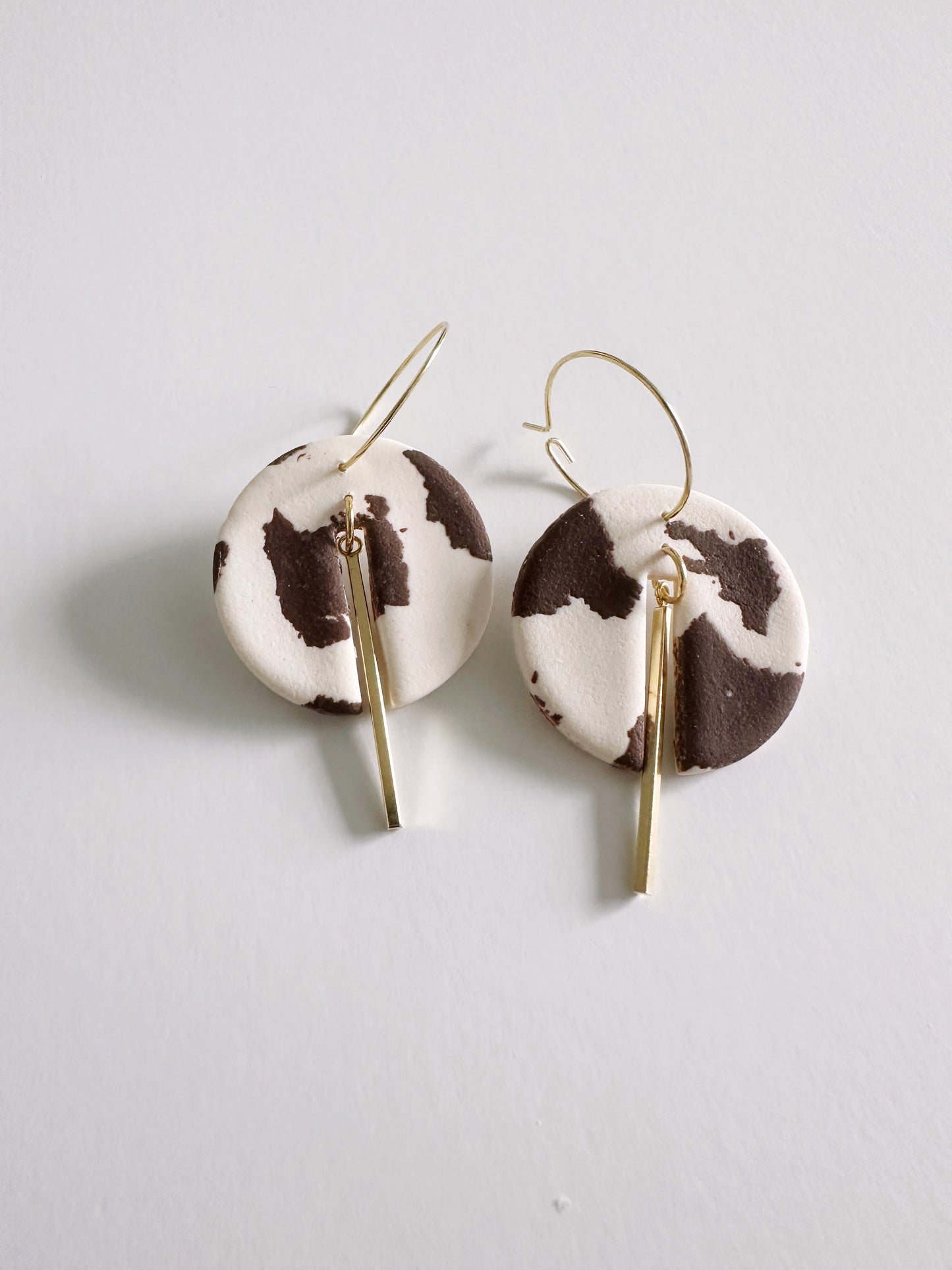 Cow Print Modern Earring