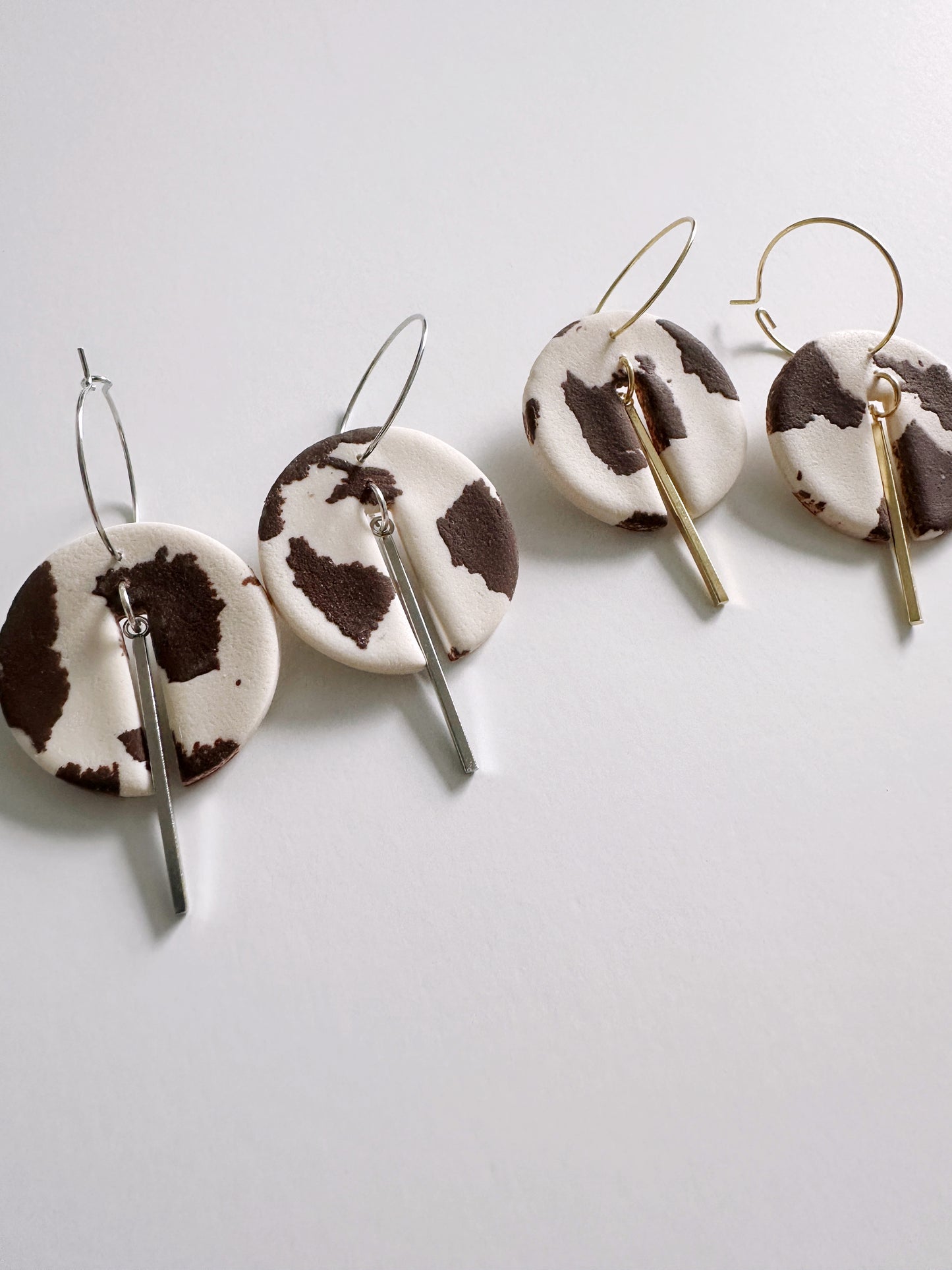 Cow Print Modern Earring