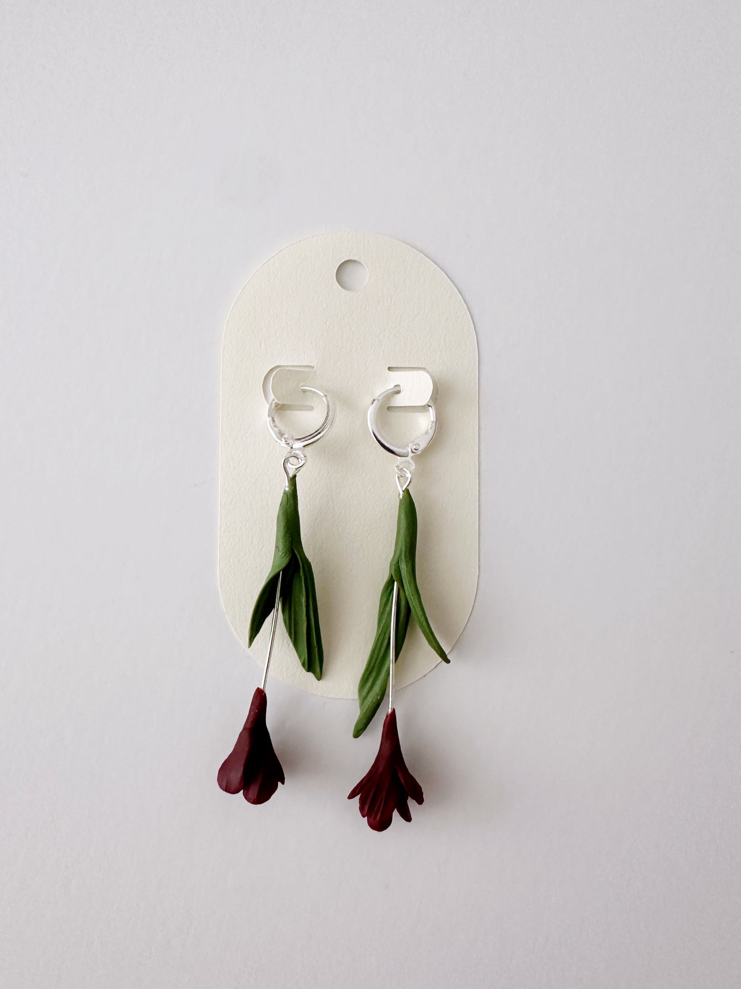 Merlot Flower Earrings
