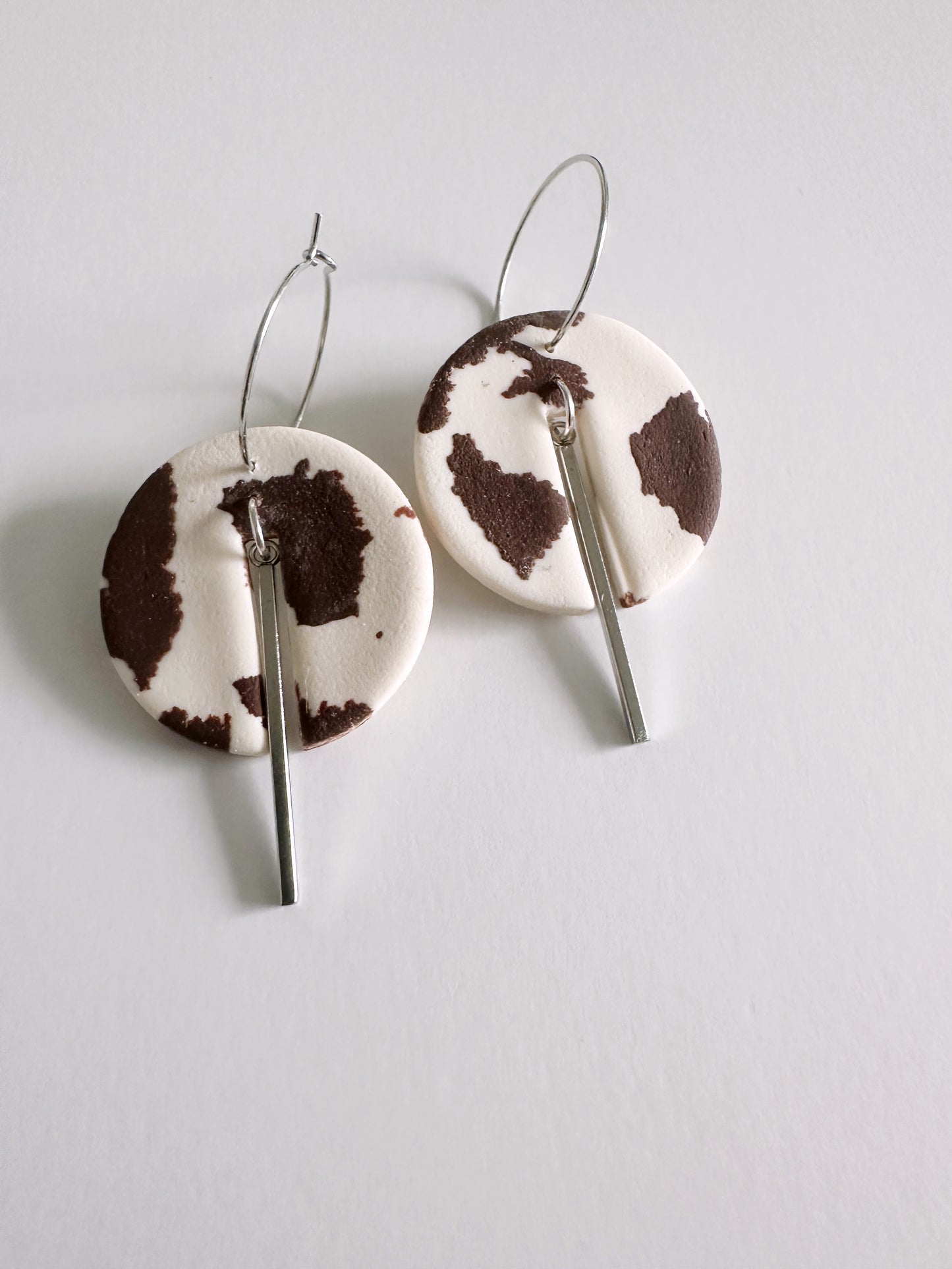 Cow Print Modern Earring