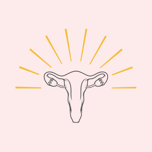 feminist art pink female uterus power button pin