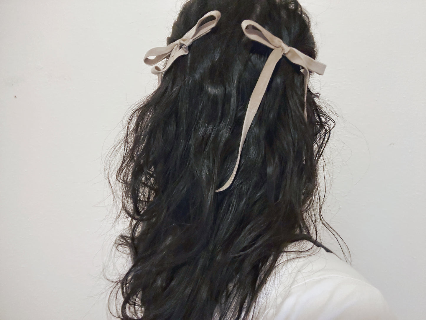 Velvet Hair Bow Clips