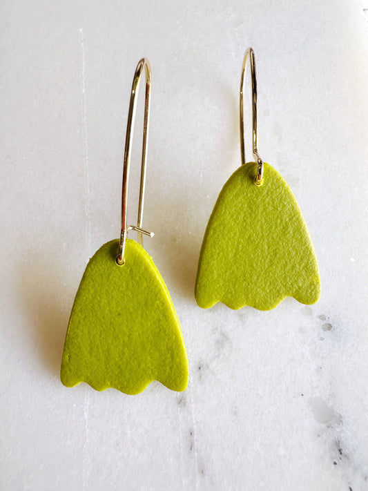 Chartreuse Tulip Earring