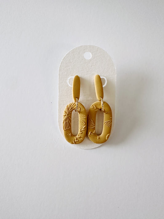 Yellow Moth Earrings