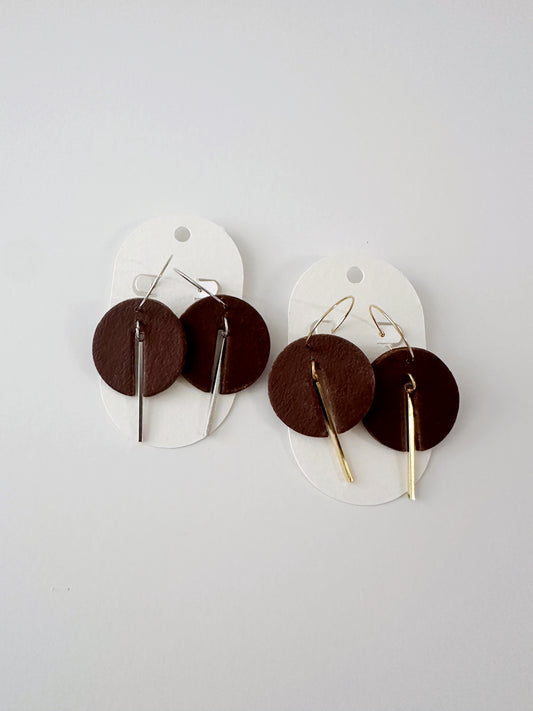 Brown Modern Earring