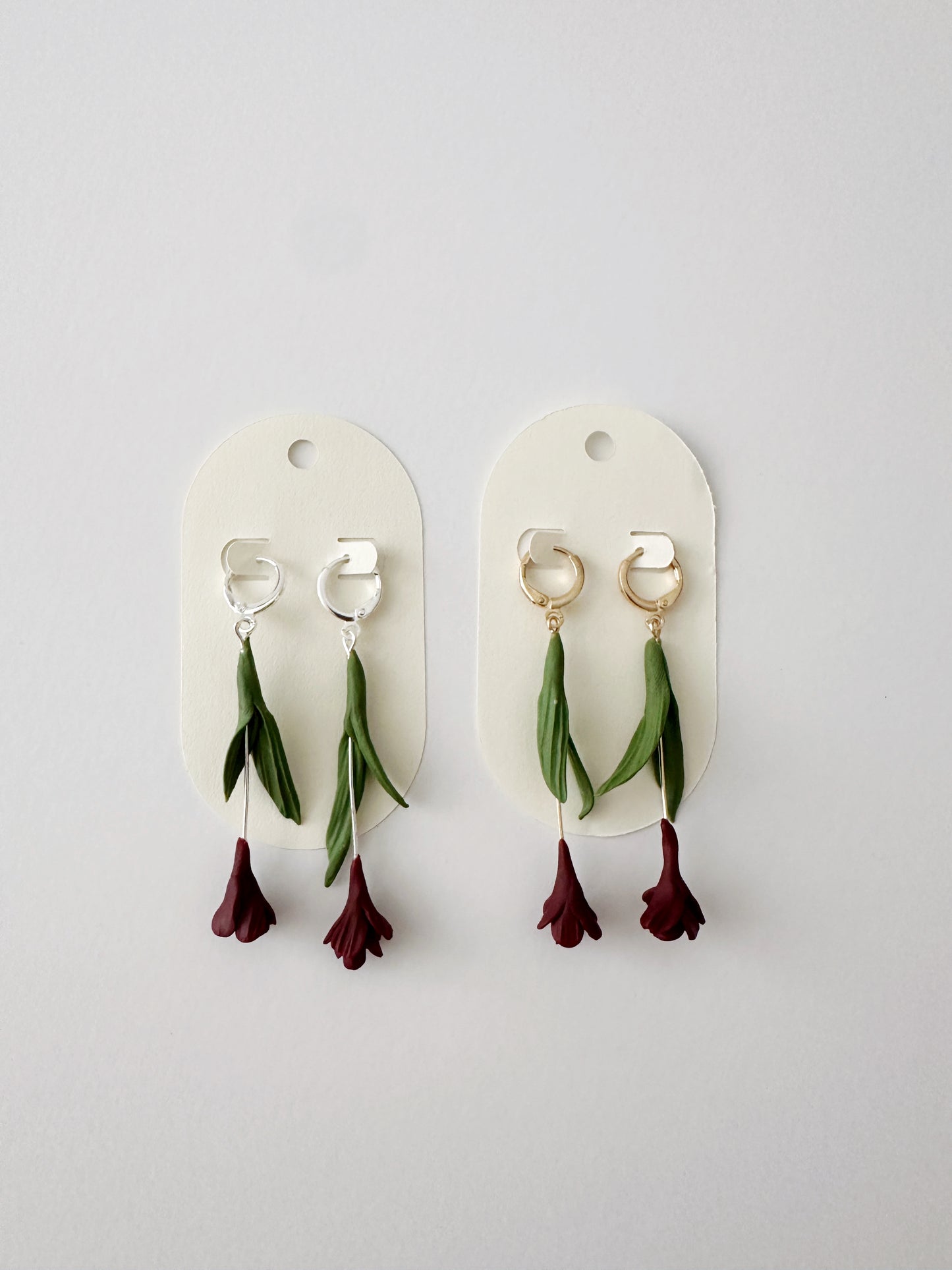 Merlot Flower Earrings