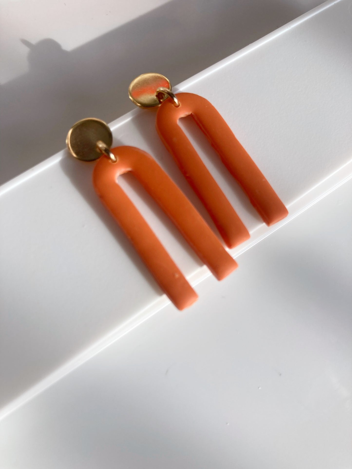 Orange Arch Earring